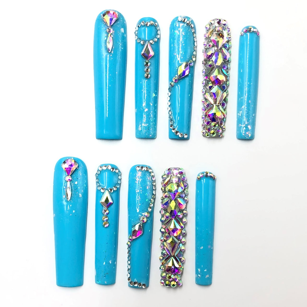 Crystal Chic Blue Nail Set CR16