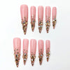 Rose Gold Gemstone Glam Nails CR25